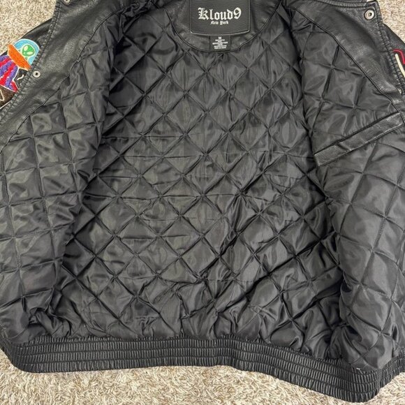 KLOUD9 Men's Casual Premium Multiple Patches PU Leather Jacket J23900 SIZE M - Picture 3 of 16